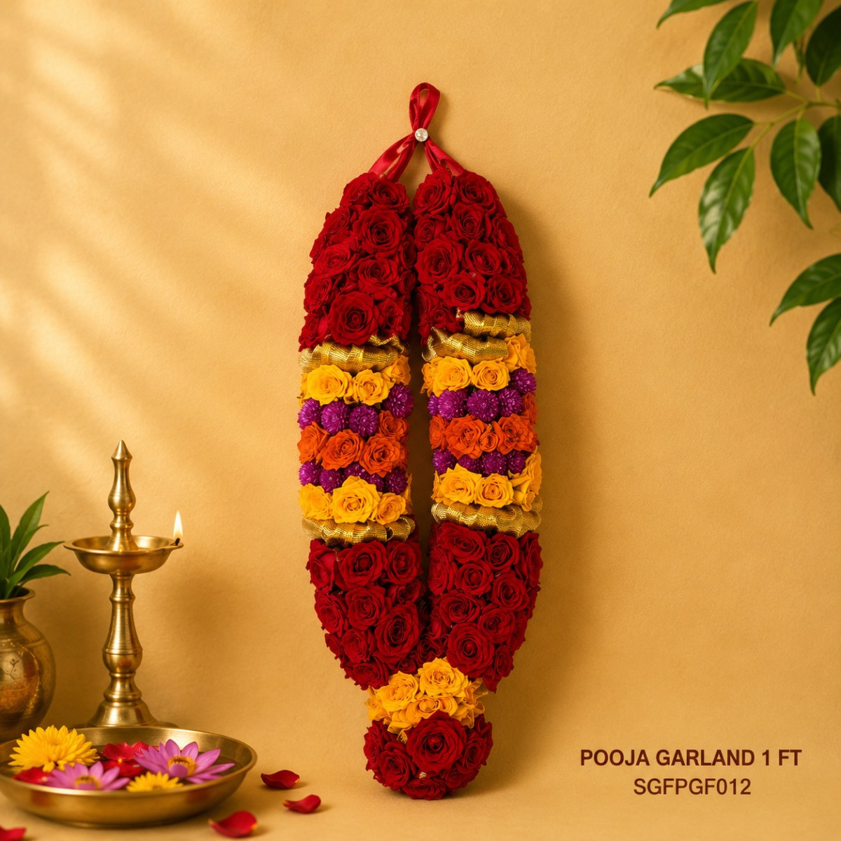 POOJA GARLAND 1 FT"  1 FT — 1 ft