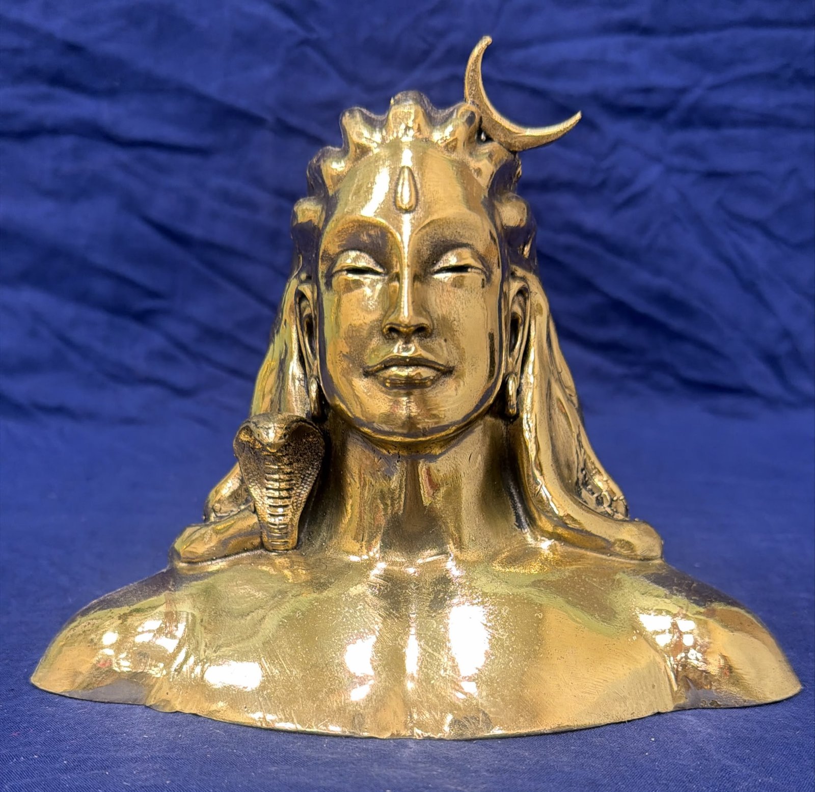 Adiyogi Shiva Bust - Brass (Style 14)