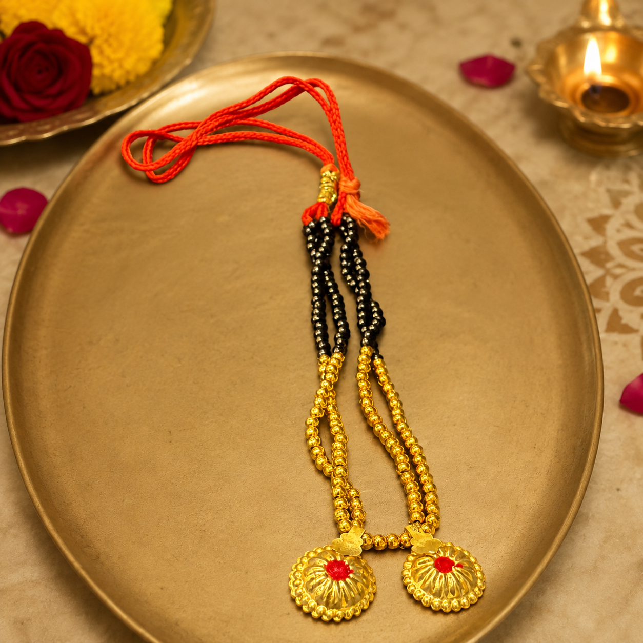 Traditional Maharashtrian black Beads Tanmaniya Marathi mangalsutra