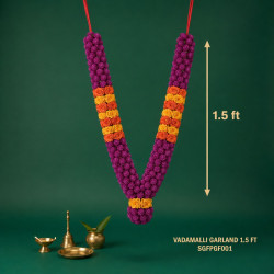 VADAMALLI POOJA GARLAND 1.5 FT"  1.5 FT — 1.5 ft