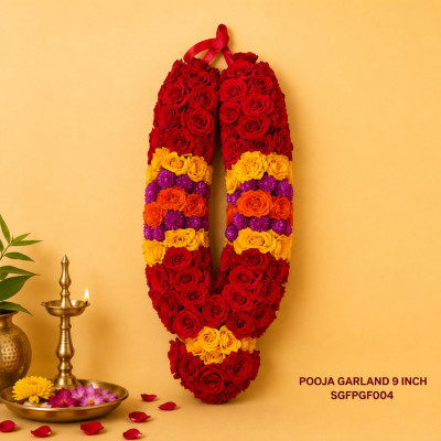 POOJA GARLAND 9" INCH  " 9" INCH — 9 inch