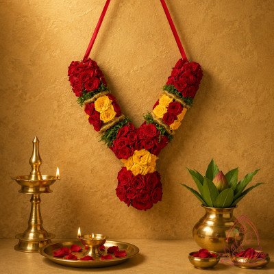 POOJA GARLAND 6" INCH  6" INCH — 6 inch