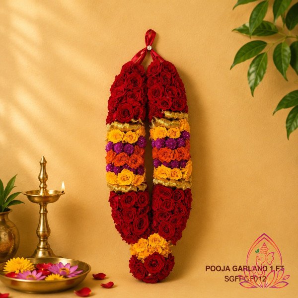 POOJA GARLAND 1 FT"  1 FT — 1 ft